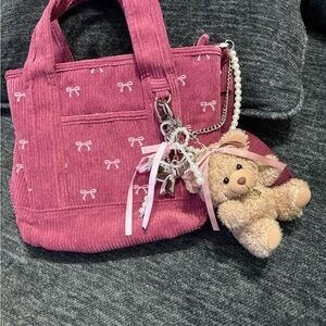 Madden Girl Bow Tote with Charms